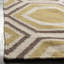 Tapis ivoire en laine tissé à plat à la main à motif géométrique Fung-1652879116
