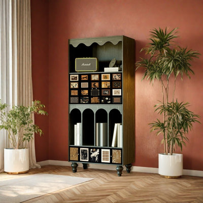 Bibliothèque française de style rétro classique