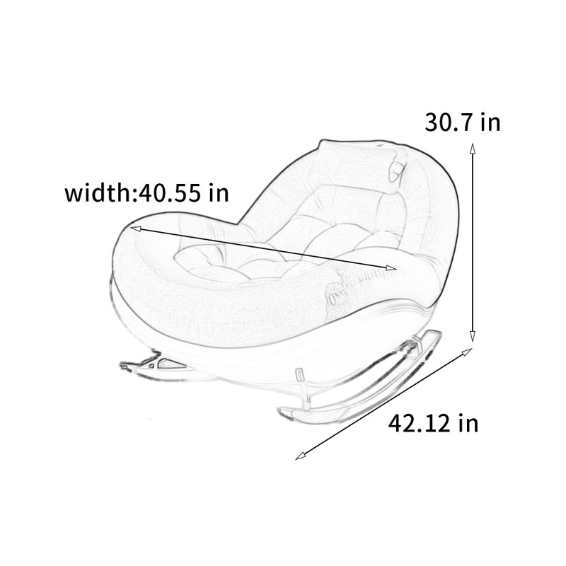 Chaise berçante confortable et sécuritaire