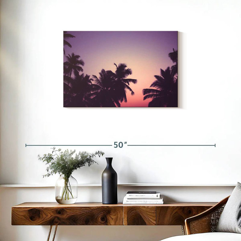 Harnek Sunset Palm Trees, 20" H x 30" W