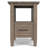 Ela 14"W Solid Wood Transitional Narrow End Table with Drawer and Open Shelf
