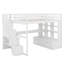 Lit mezzanine double avec bureau, tablettes et tiroirs-516311883
