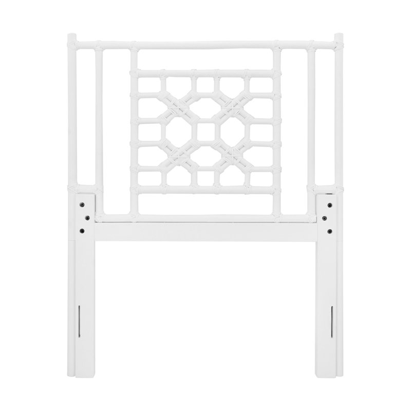 Rattan Headboard, Twin, White