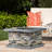 28" Square Fire Pit - Construction With Fiberglass Reinforced Cement, Iron Protection, Easy Assembly Kit Tools & Instruction Manual, Stone Gray Finish, Elevates Ambiance Of Your Backyard And Patio,