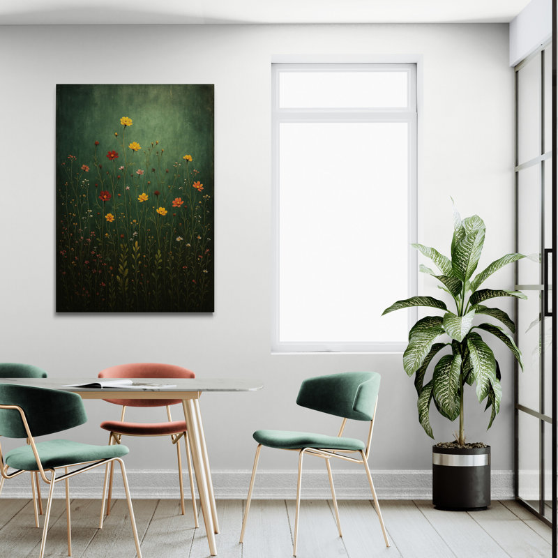 Whispers of the Wildflowers Wall Art - Canvas Framed Print, 117 cm H x 84 cm W