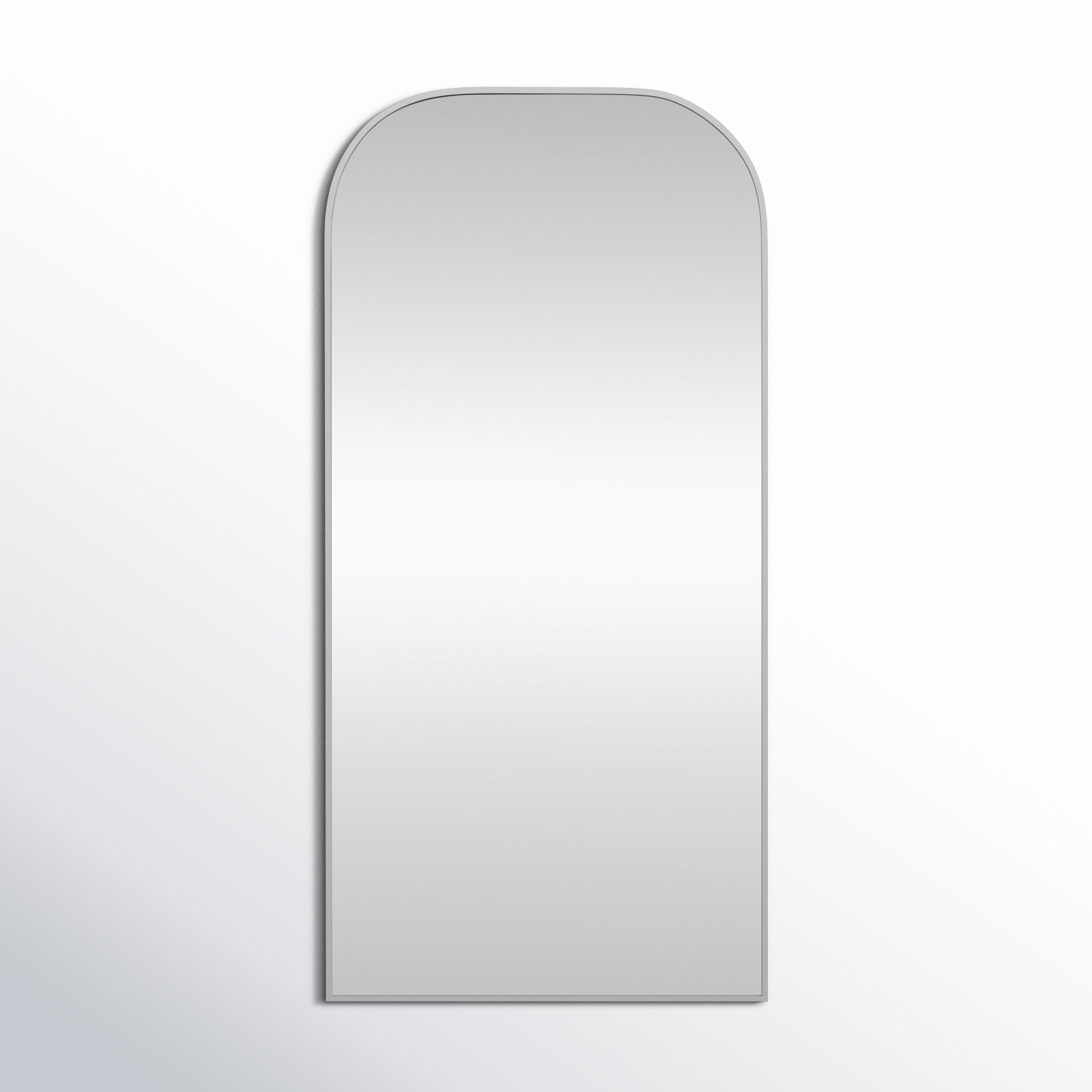 Sabine Metal Wide Arch Wall Mirror, 66" x 32", Silver
