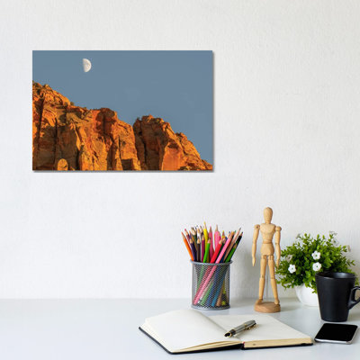Utah, Zion National Park, Moon Over The Watchman by Jamie & Judy Wild - Wrapped Canvas Gallery-Wrapped Canvas Giclée