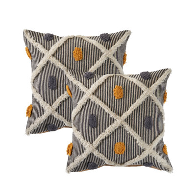 Luxe Textured Throw Pillow Set of 2