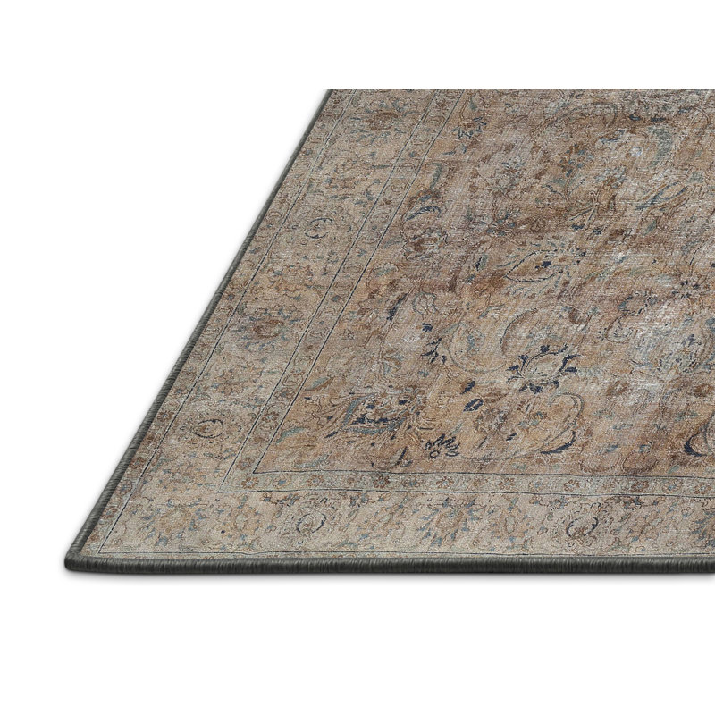 Tapis brun clair/beige traditionnel Nigan, Rectangle 2 pi x 3 pi