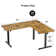 Kodee 63" L-Shaped Height Adjustable Electric Corner Standing Computer Desk for Home Office，4-in 1 Electrical Outlet Included
