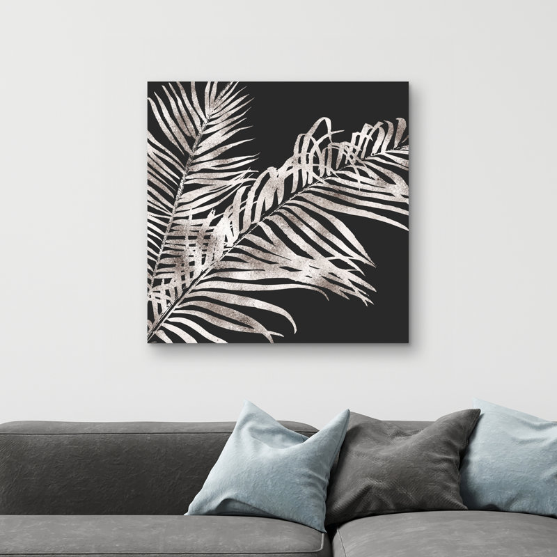Tropical leaves - 32"x32" art on canvas