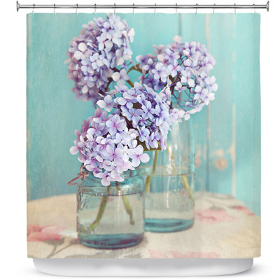 Rideau de douche Hydrangeas in Mason Jars
