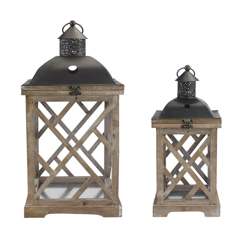 Dorthea Wood Tabletop Lantern