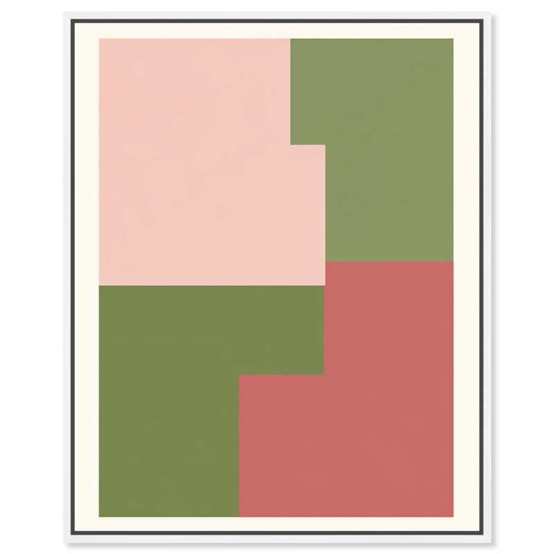 «One Side Nursery Map», Pastel Boho Abstracts par Art Remedy, Cadre blanc, H 25 po x l 21 po