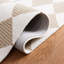 Reauna 300 Hand Tufted Wool/Cotton with Latex Checkered Rug in Beige/Ivory-578472505