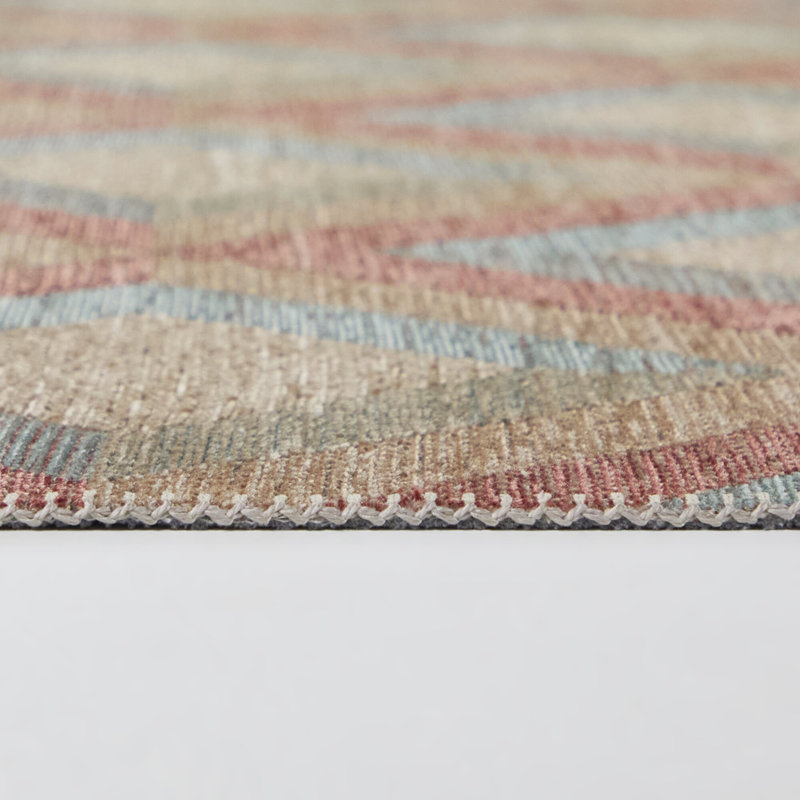 Tapis bleu / rouge Eloise, Rectangle 5 pi 3 po x 6 pi 11,9 po
