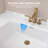 43 Inch Solid Surface Bathroom Vanity Top with Left Side Integrated Sink, 3" Thick Countertop, Raised Edge & 1.38" Backsplash, Waterproof & Easy Install