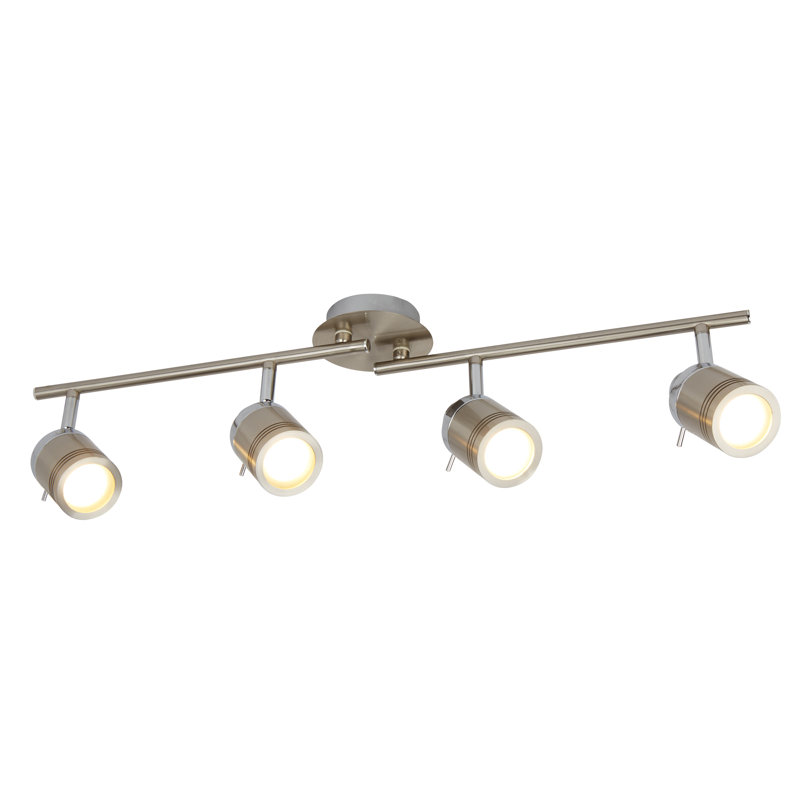 Alasdair 79cm 4 -Light Track Kit, Satin Silver/Chrome/Silver