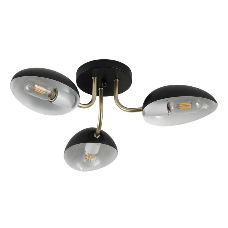 3-black white dimmable wrought iron circular ceiling light