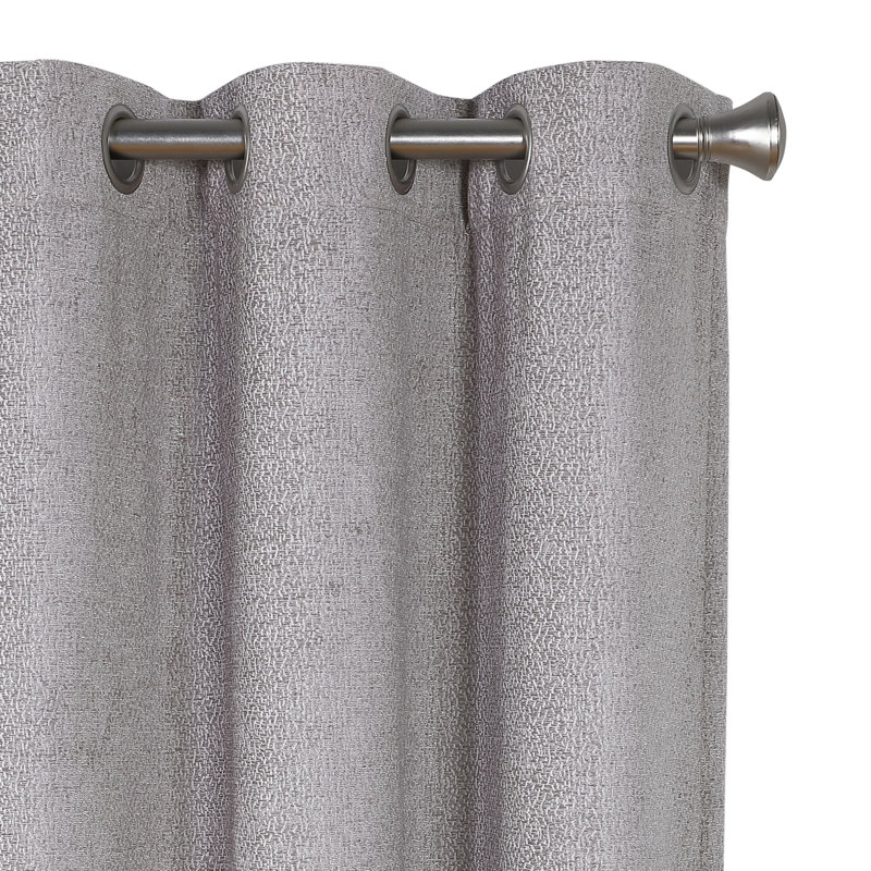 Dhriya Curtain Single Panel, Taupe, 52" W x 63" L