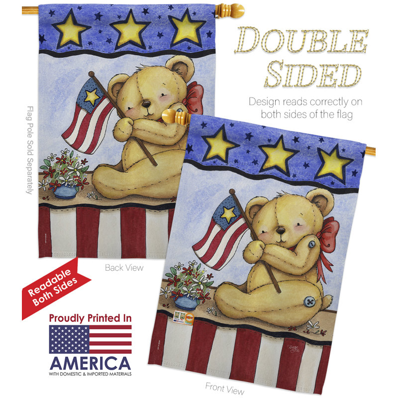 Double Sided 40'' H x 28'' W Polyester Animal Flag Set