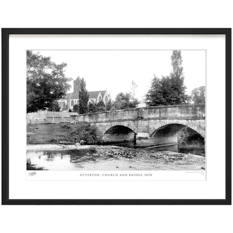 Otterton, Church And Bridge 1890 by Francis Frith - Single Picture Frame Print, 40cm H x 50cm W x 2.3cm D