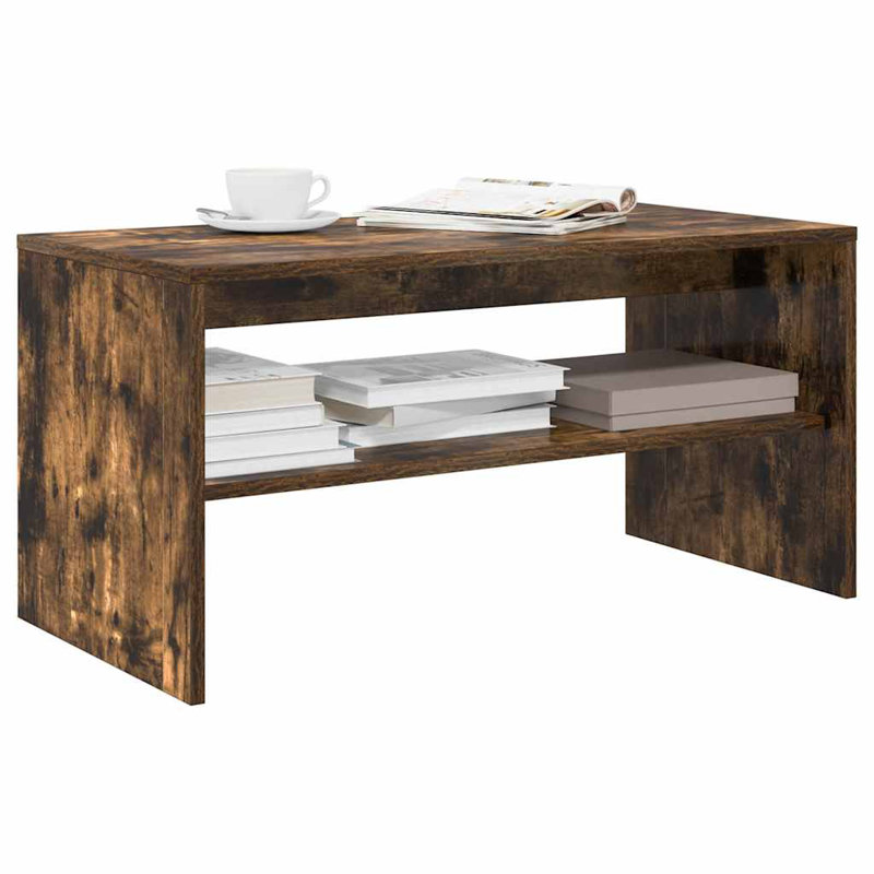 Shalo Unfinished TV Stand, 80cm, Smoked Oak