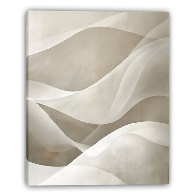 "Calm Neutral Motion", art abstrait moderne sur toile tendue