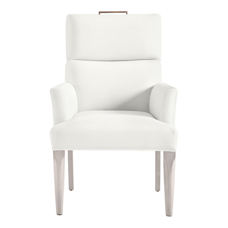 Thom Filicia Home Fabric Tight Back Arm Chair, Kempsey Sheepskin, Dove Gray