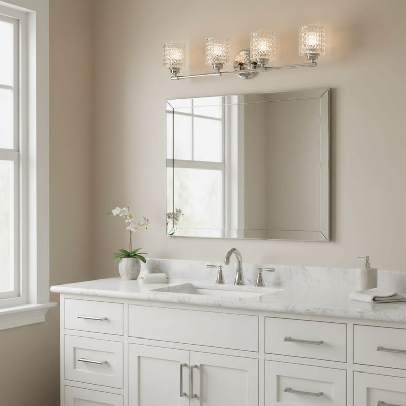 Adley 4-Light Dimmable Vanity Light, Chrome