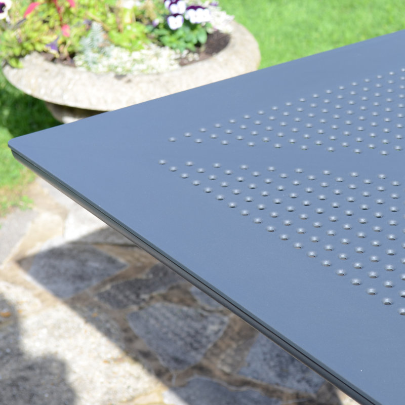 4 - Person Patio Dining Set with Square Table, Anthracite
