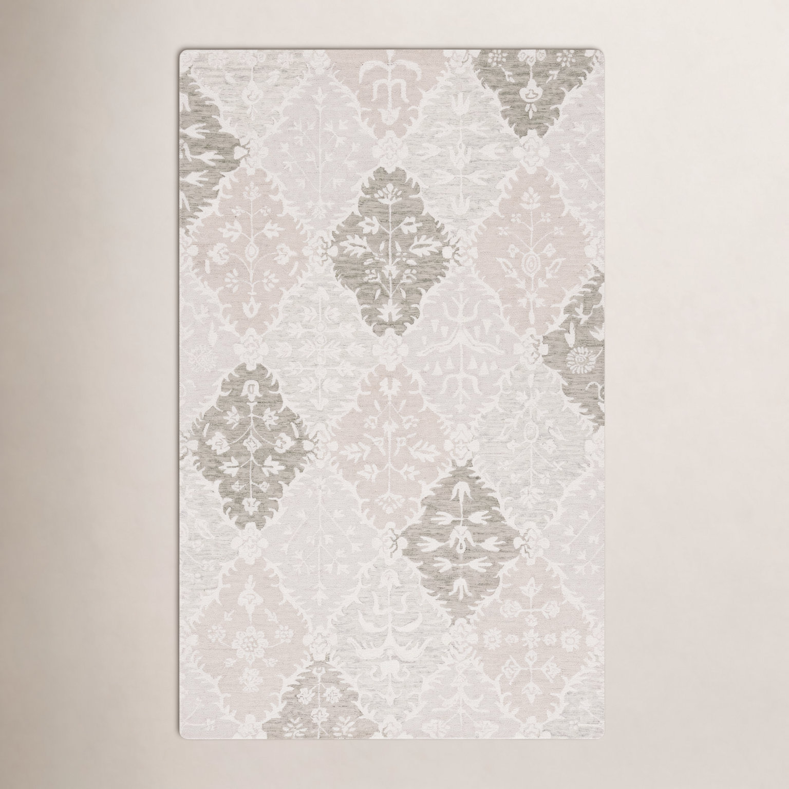 Garvin Hand-Tufted Wool Floral Rug, Rectangle 3' x 5'