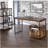 Weathered oak and black 3-tier bookshelf-1942401198