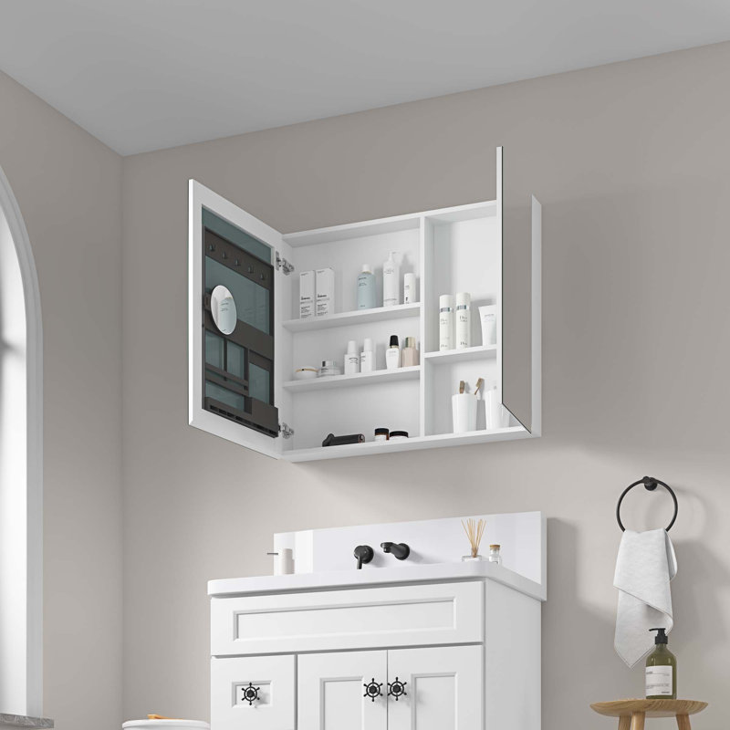 Pharmacie à miroir sans cadre, H 30 po x L 36 po x l 4,8 po
