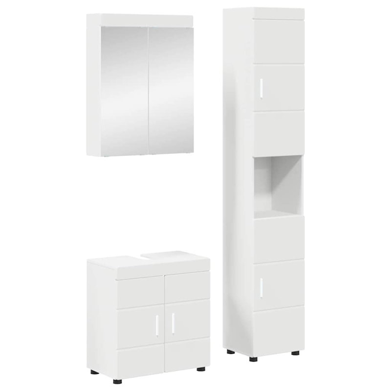 Vanity & Mirror Set, White
