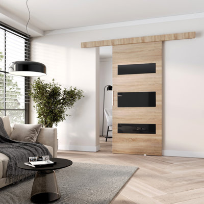 Lize Sliding Door White and Black
