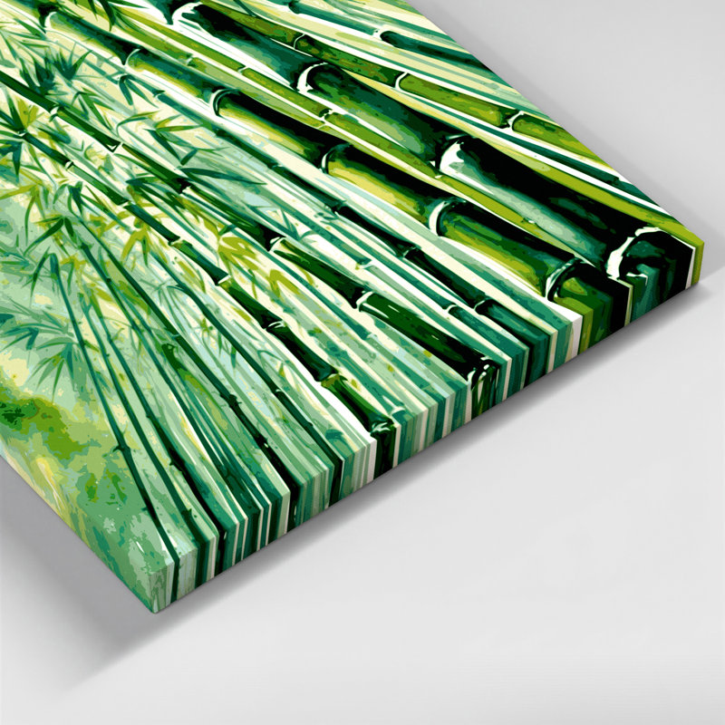 Hawaiian Growing Bamboo Green Canvas Wall Art, 11" H x 14" W