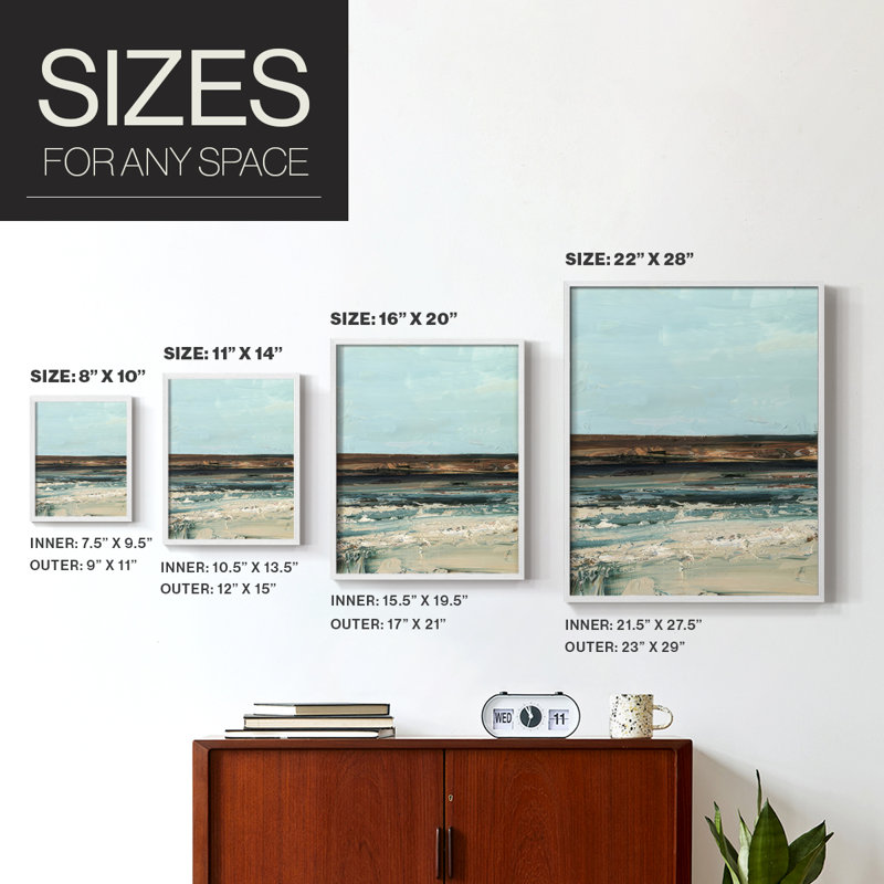 Rich Coastline I, reproduction encadrée - bois massif, H 30 po x l 24 po, Blanc