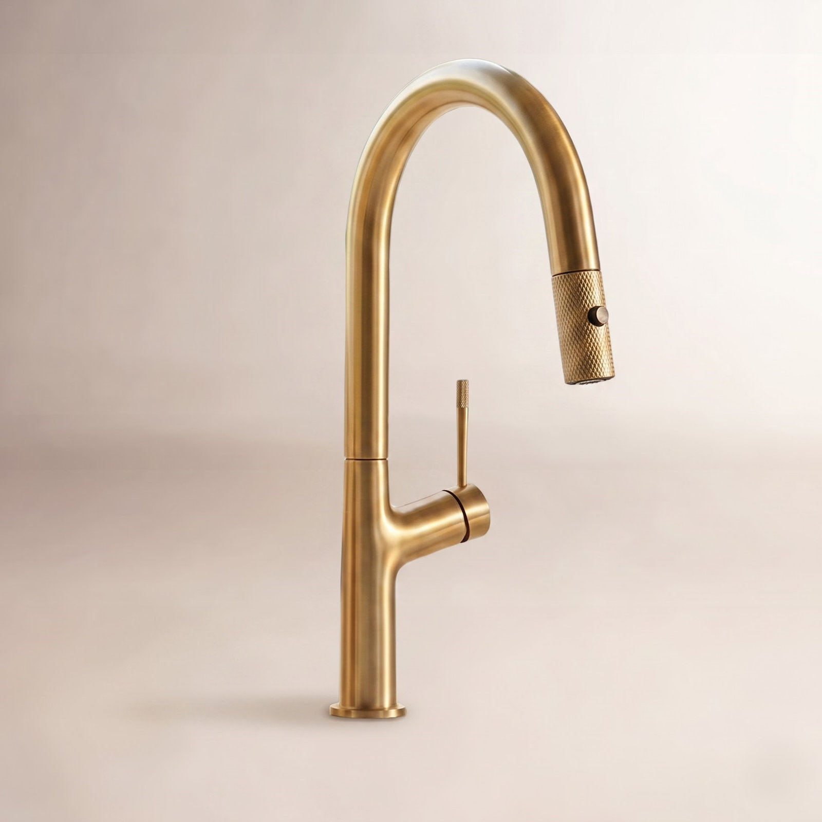 Maestro Bath Swan Pull Out Kitchen Faucet, Brushed Gold