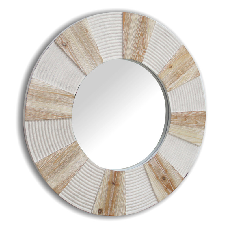 Gattilier Engineered Wood Round Wall Mirror