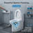 White Elongated One-Piece Ceramic Toilet, Dual Flush, Siphon Jet, 12" Rough-In