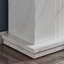 Foyer électrique en bois massif beige-699128481