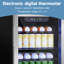 Mini-réfrigérateur BackID 3,1 pi³ (88 L), capacité de 110 canettes, réfrigérateur à boissons silencieux avec affichage numérique DEL, étagères réglables, thermostat intelligent et porte en verre.