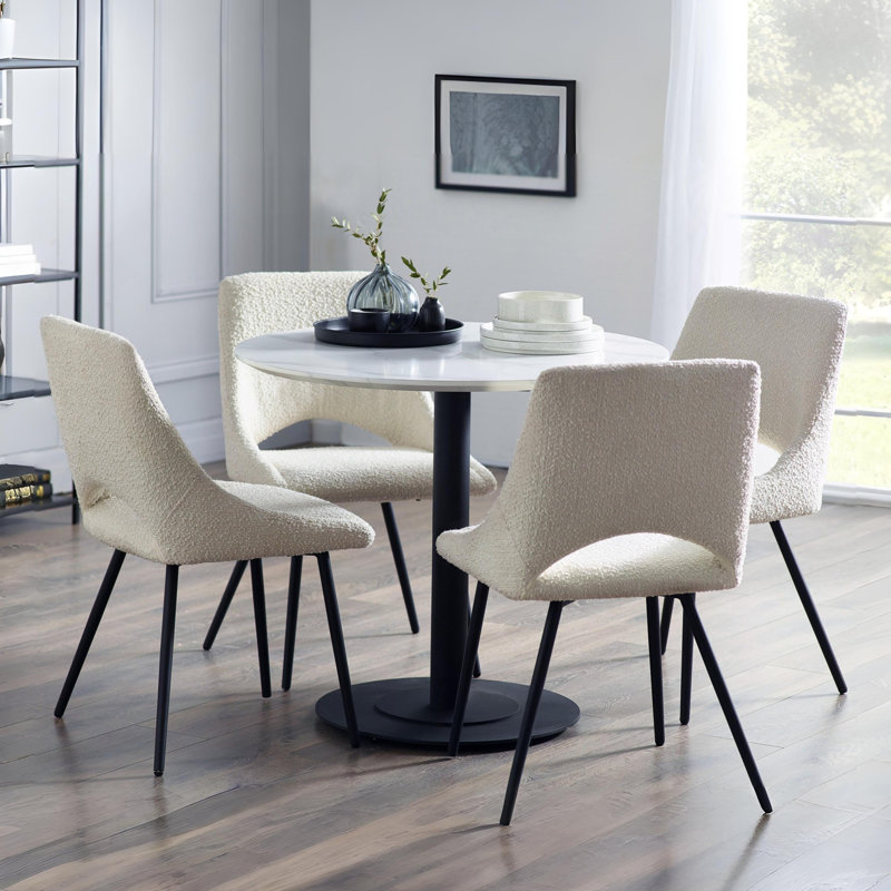Esman 4 - Person Dining Set, Ivory