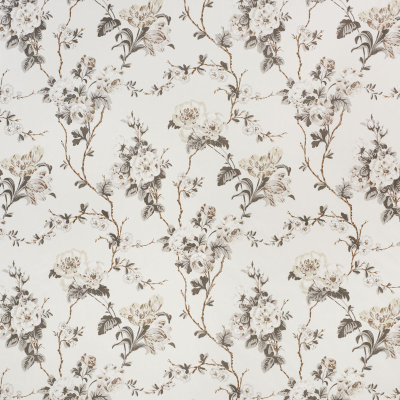 Tissu Schumacher x Veere Grenney Betty Chintz, Anthracite