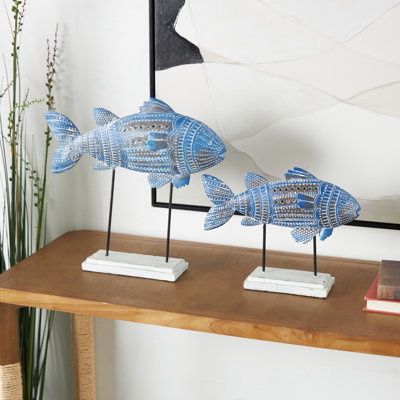 Sculpture de poisson en miroir Kraft