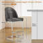 Upholstered Counter Stool with Metal Frame-899677194