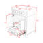 Meuble-lavabo de salle de bain avec lavabo en céramique, tiroir de rangement et portes à fermeture en douceur-1492470198