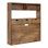 Bureau flottant en bois massif Aerick
