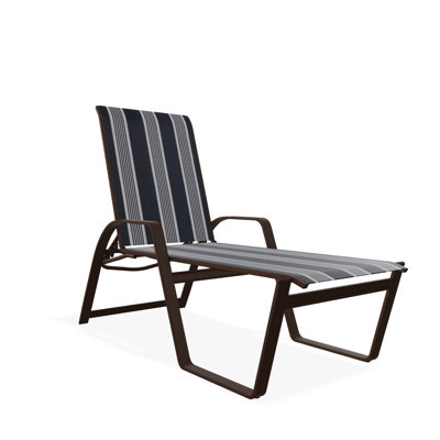Holna Outdoor Rust-Resistant Metal Chaise Lounge